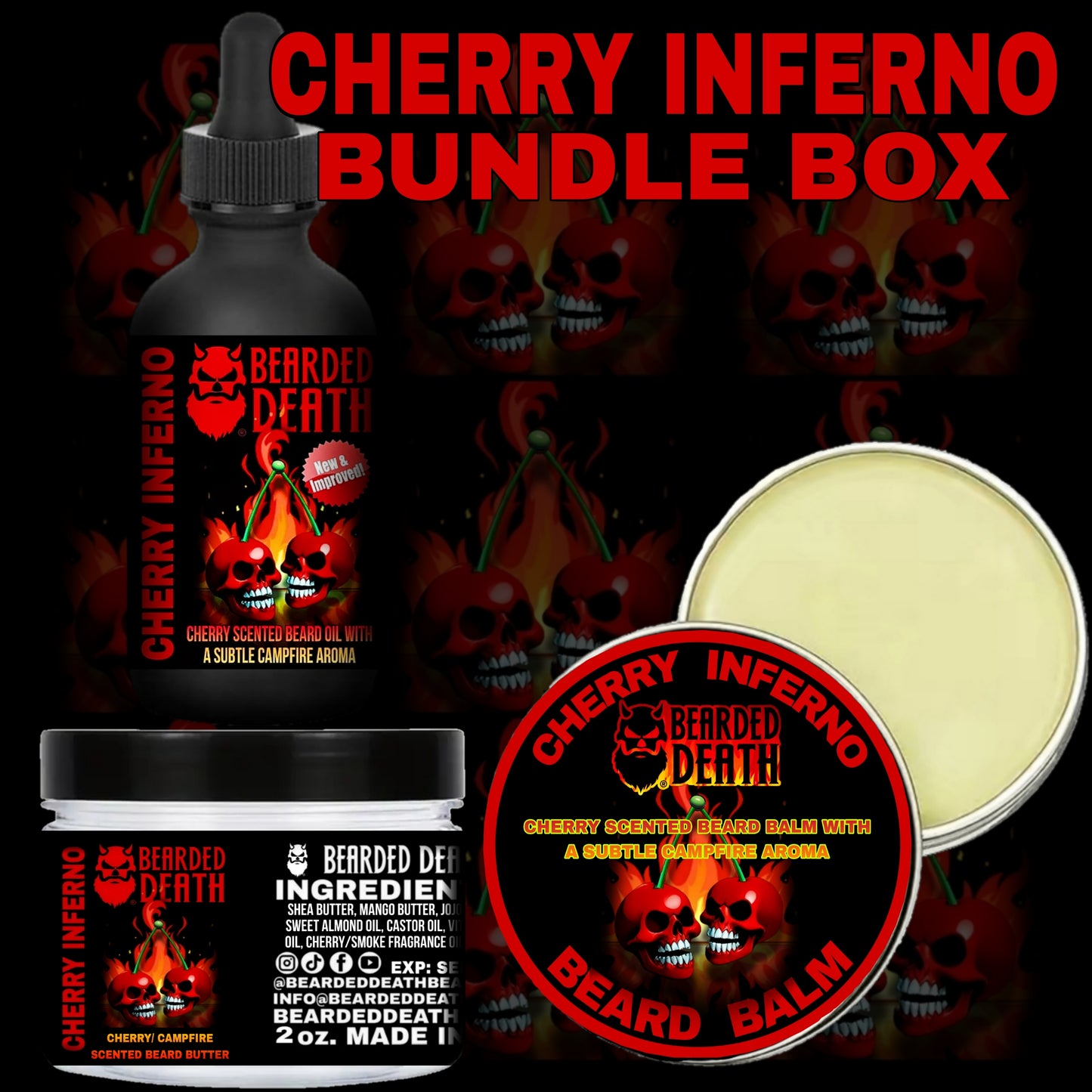 BEARDED DEATH CHERRY INFERNO BUNDLE BOX
