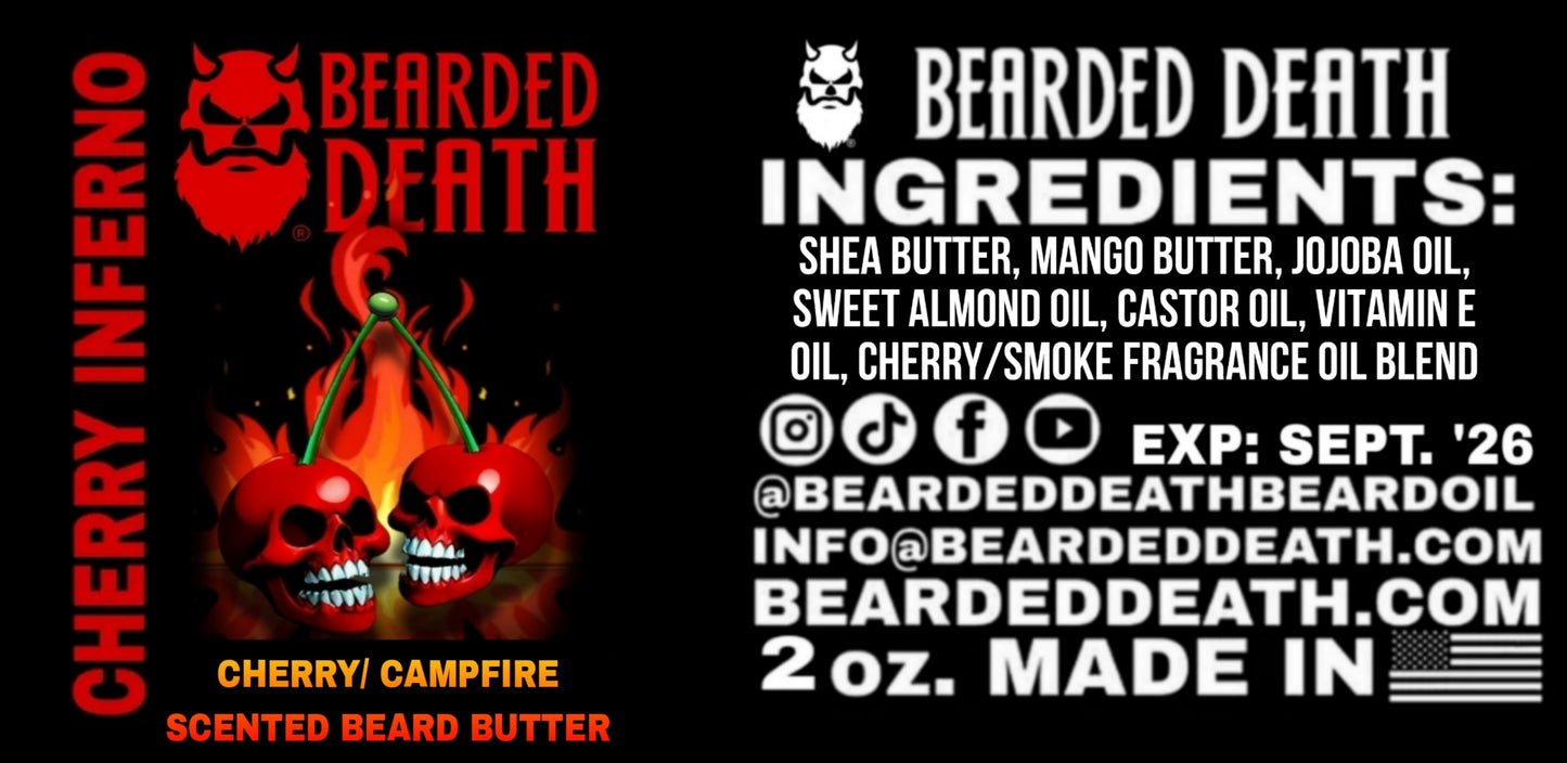 BEARDED DEATH CHERRY INFERNO BEARD BUTTER 2 oz