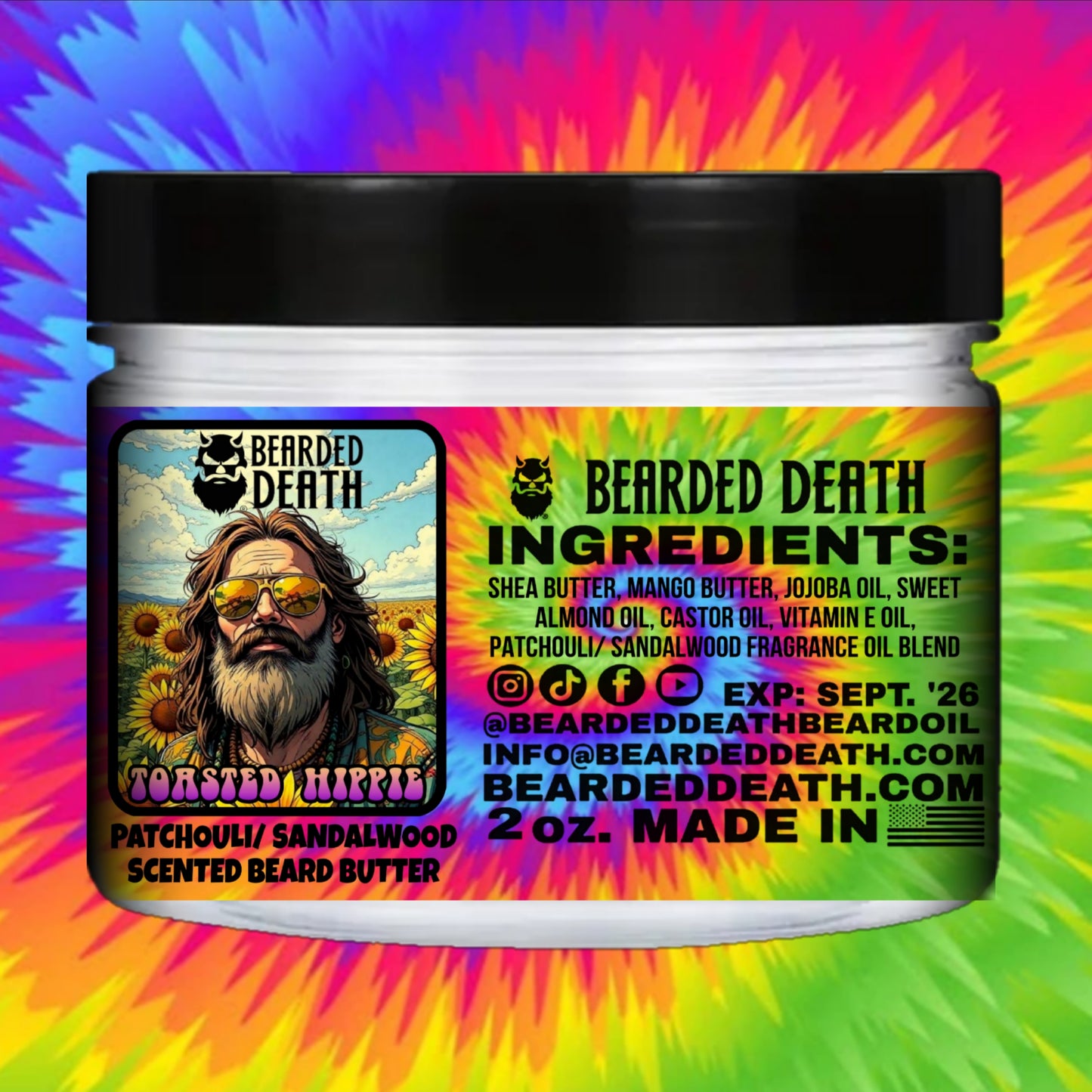 BEARDED DEATH TOASTED HIPPIE BEARD BUTTER 2 oz