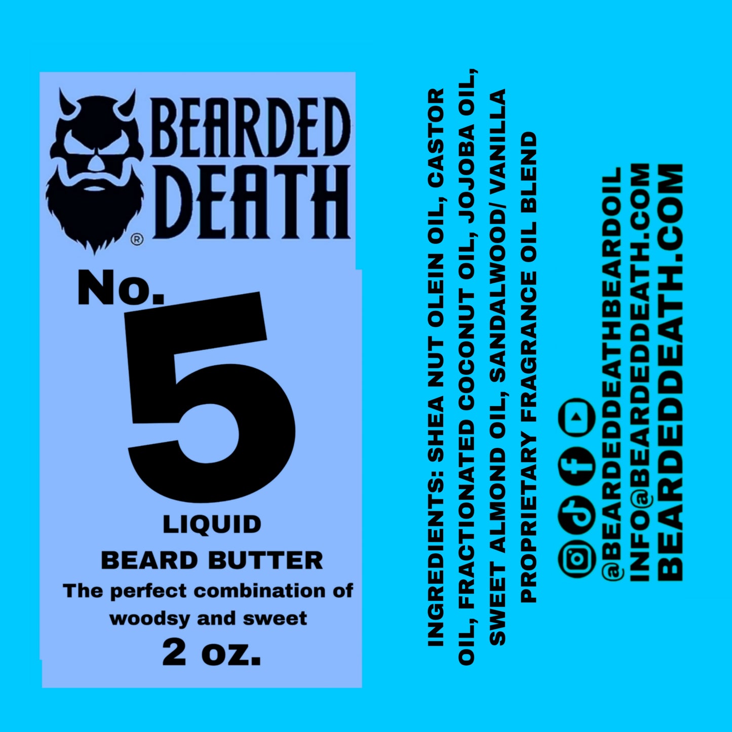 BEARDED DEATH NUMBER 5 LIQUID BEARD BUTTER 2 oz.