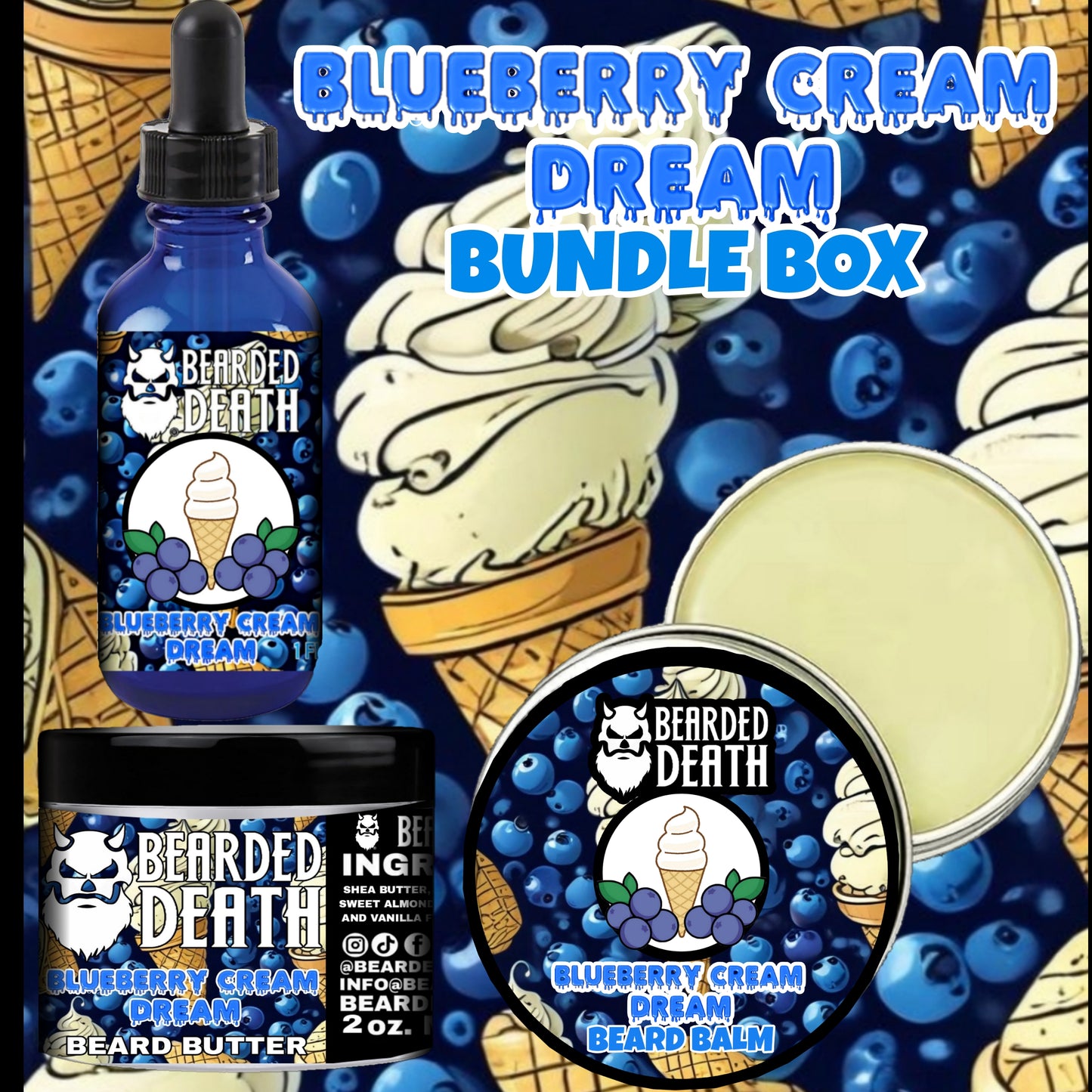BEARDED DEATH BLUEBERRY CREAM DREAM BUNDLE BOX
