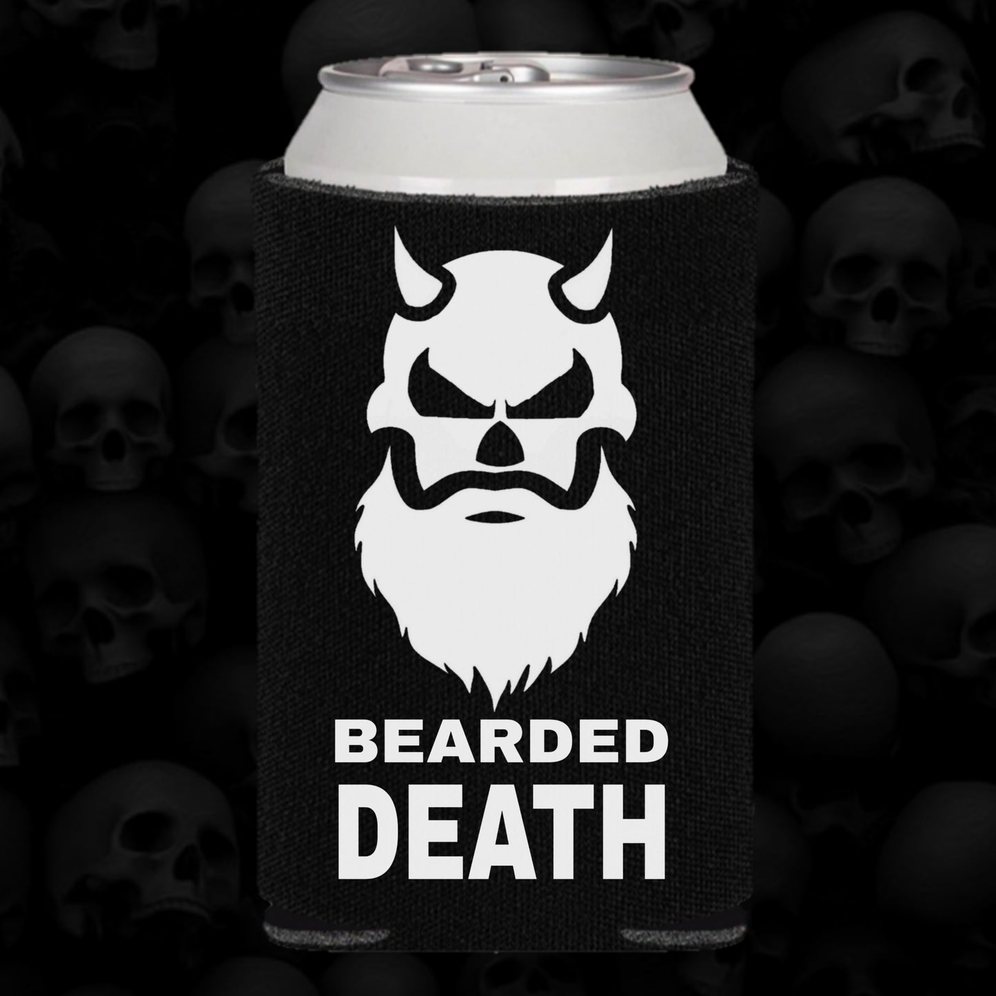 BEARDED DEATH DRINK KOOZIE