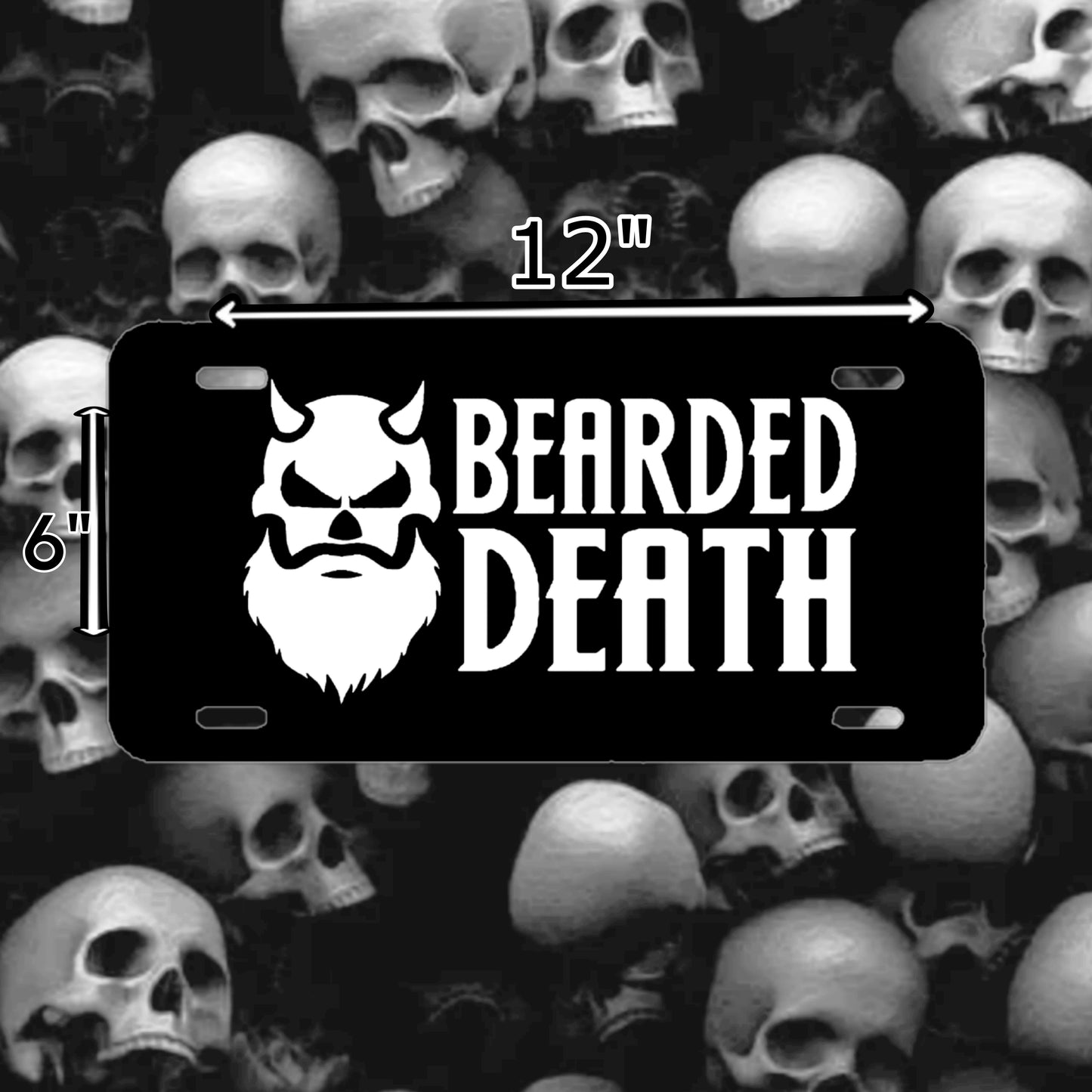 Bearded Death License Plate