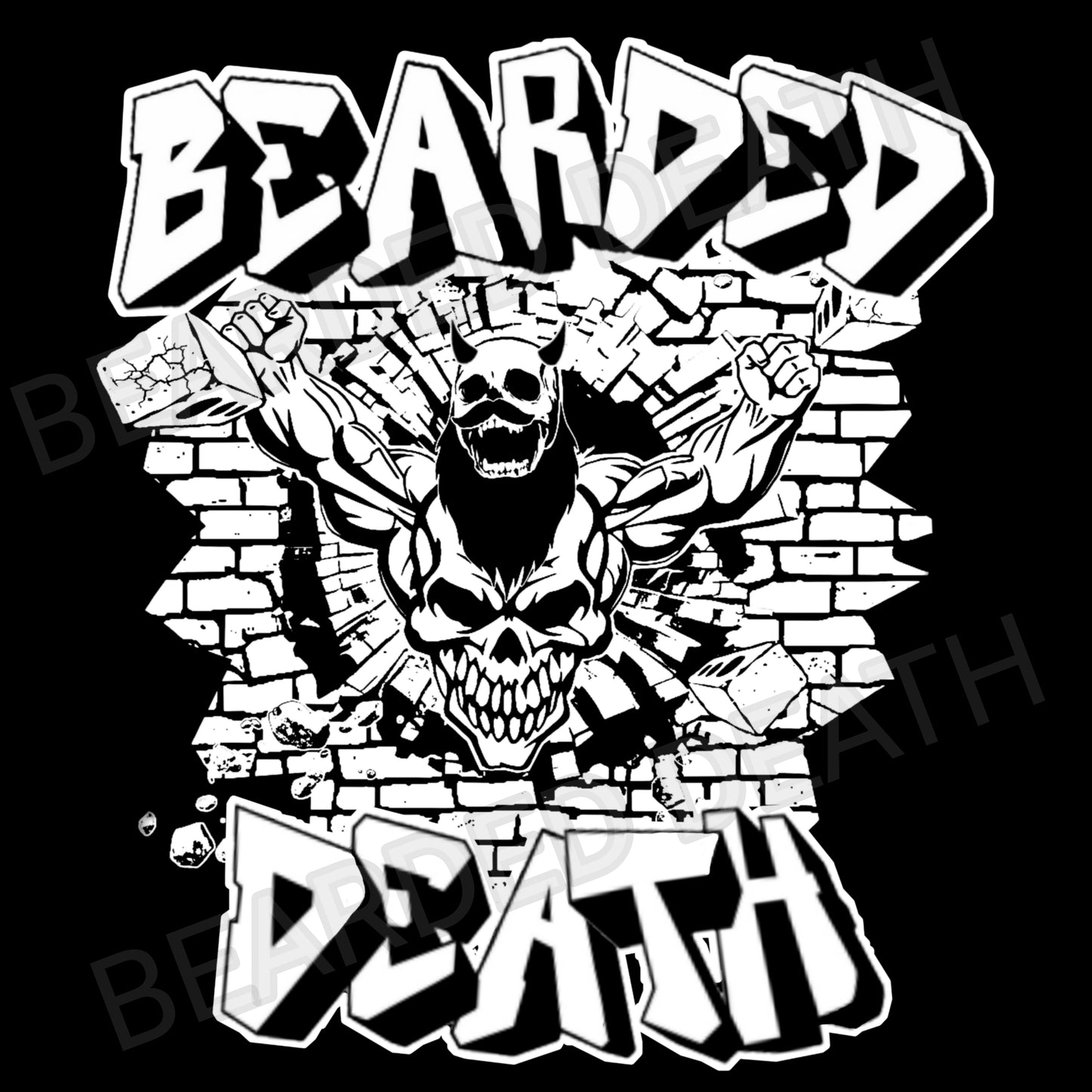 BEARDED DEATH BREAKOUT UNISEX HEAVY COTTON TEE