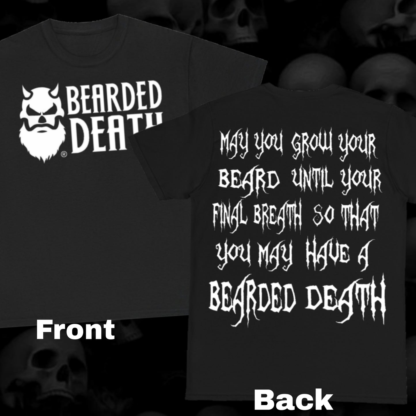 BEARDED DEATH MO UNISEX HEAVY COTTON TEE