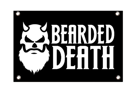 BEARDED DEATH 35"x70" LOGO BANNER