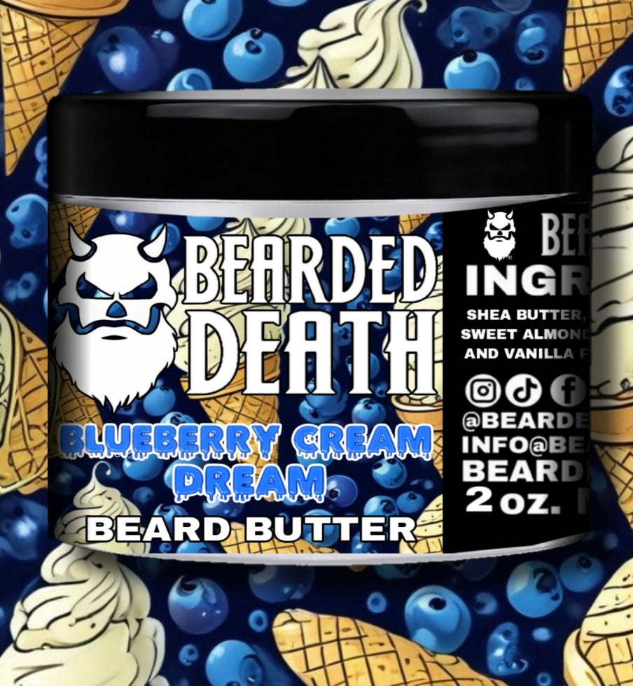 BEARDED DEATH BLUEBERRY CREAM DREAM BEARD BUTTER 2 oz.