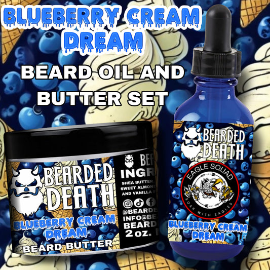 BEARDED DEATH BLUEBERRY CREAM DREAM BUTTER AND BEARD OIL SET