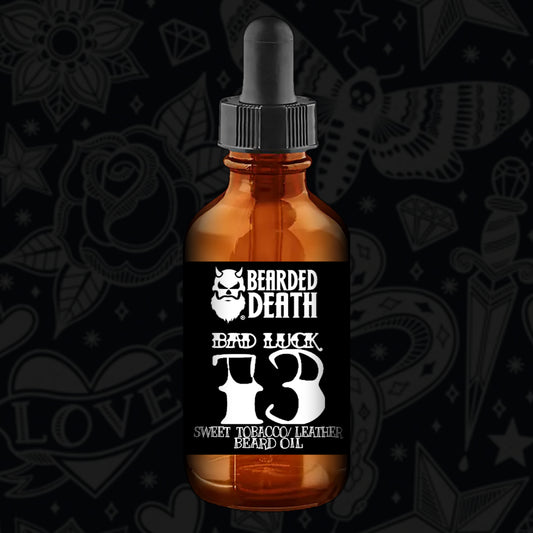 BEARDED DEATH BAD LUCK 13 BEARD OIL 1 oz.