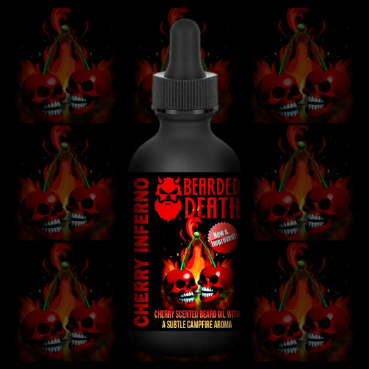 BEARDED DEATH CHERRY INFERNO BEARD OIL 1oz.