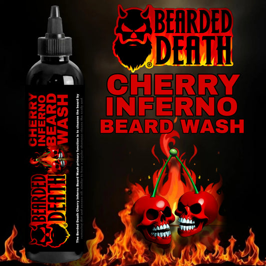 BEARDED DEATH CHERRY INFERNO BEARD WASH 8 oz.
