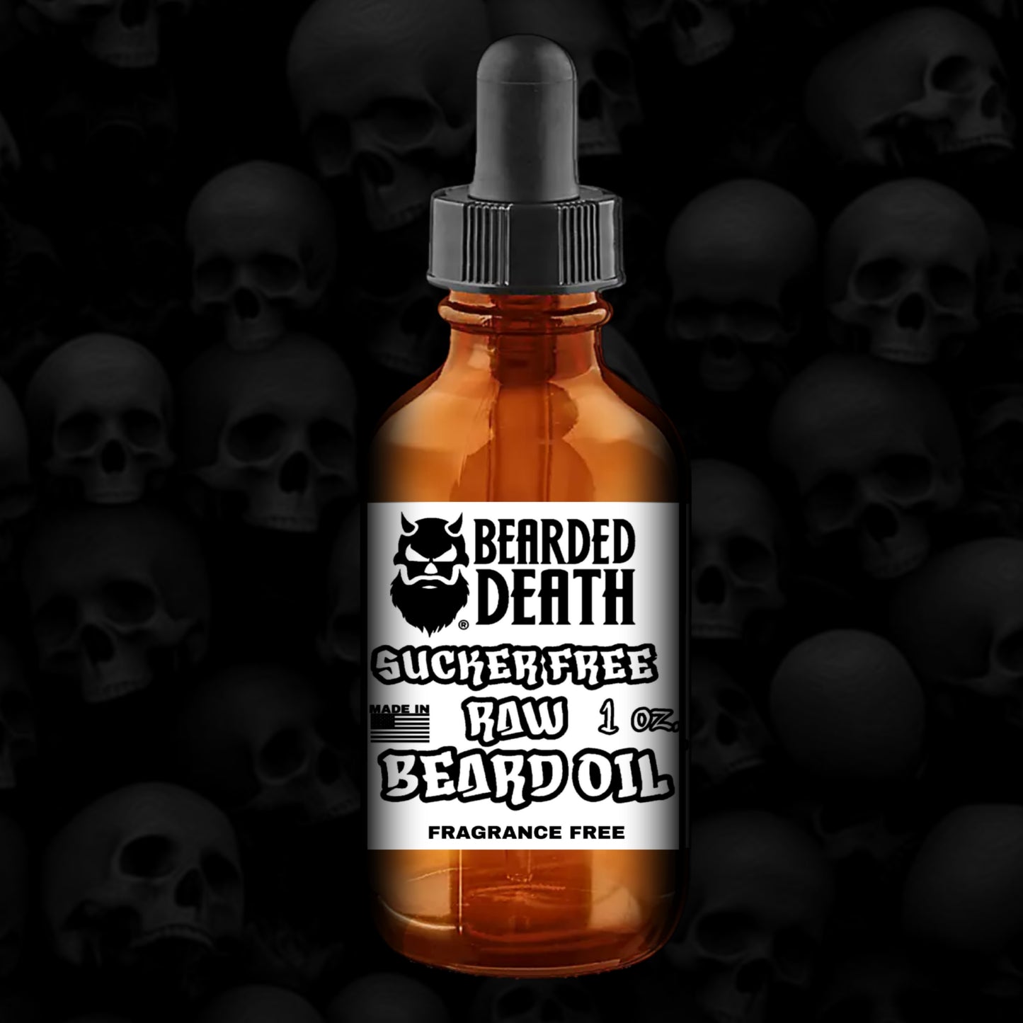 BEARDED DEATH SUCKER FREE RAW FRAGRANCE FREE BEARD OIL 1 oz.