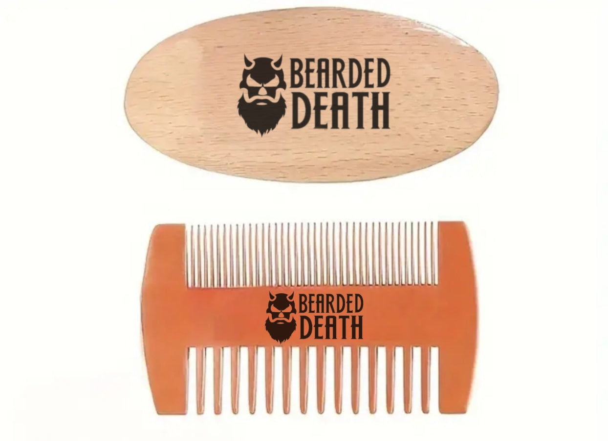 BEARDED DEATH BEARD BRUSH AND COMB SET