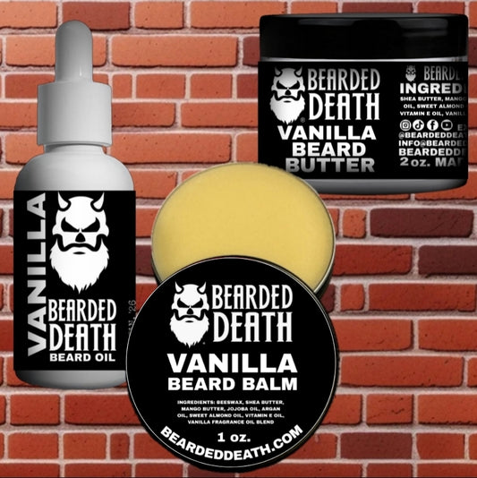 BEARDED DEATH VANILLA OIL, BALM AND BUTTER SET