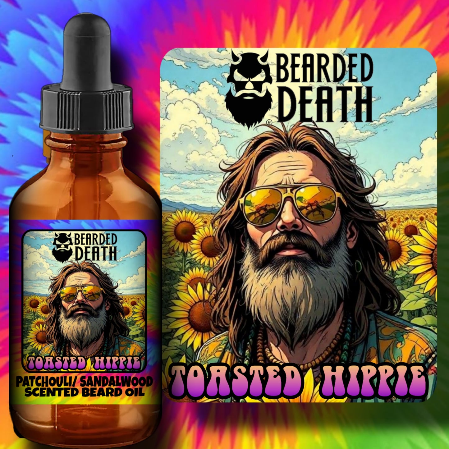 BEARDED DEATH TOASTED HIPPIE BEARD OIL 1 oz.