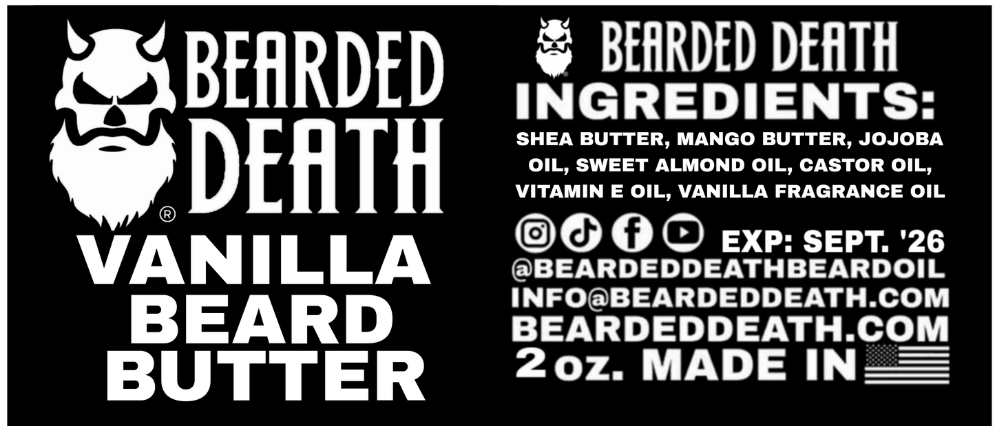 BEARDED DEATH VANILLA BEARD BUTTER 2 oz.