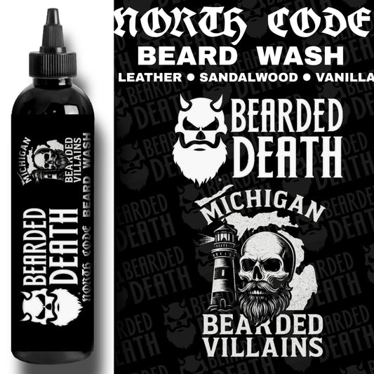 BEARDED DEATH/ MICHIGAN BEARDED VILLAINS NORTH CODE BEARD WASH 8 oz.