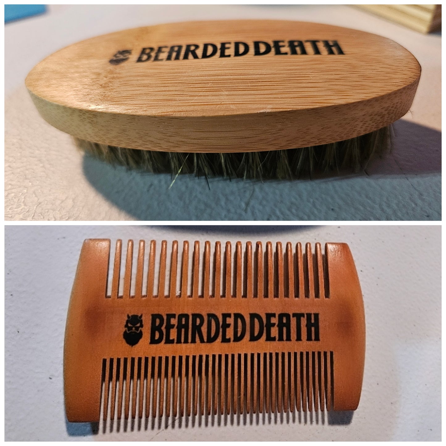 BEARDED DEATH BEARD BRUSH AND COMB SET