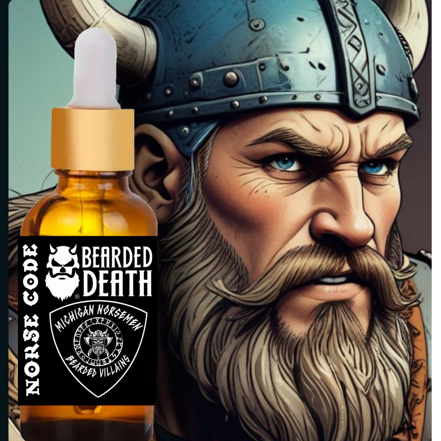 BEARDED DEATH/ MICHIGAN NORSEMEN NORSE CODE COLLABORATION BEARD OIL 1 oz.