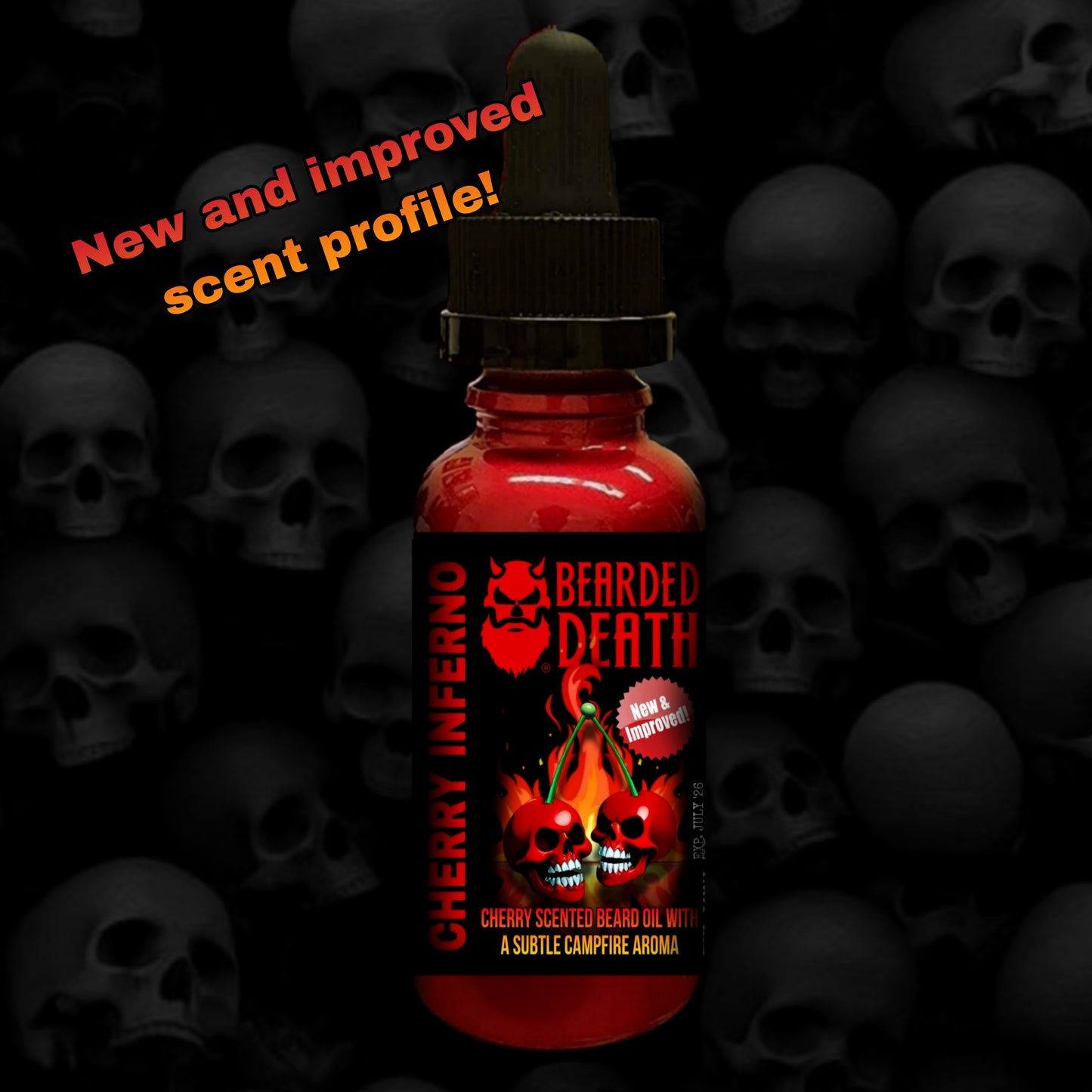 BEARDED DEATH CHERRY INFERNO BEARD OIL 1oz.