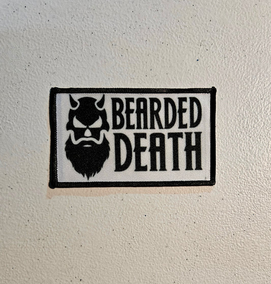 BEARDED DEATH IRON ON PATCH