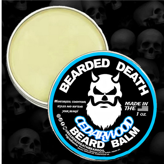 BEARDED DEATH CEDARWOOD SCENTED BEARD BALM 1 oz.