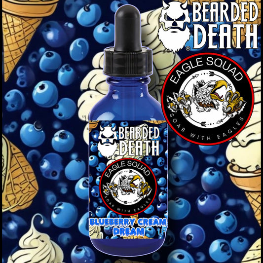 BEARDED DEATH/ EAGLE SQUAD BLUEBERRY CREAM DREAM BEARD OIL 1 oz.