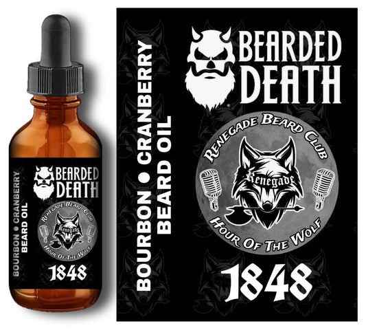 BEARDED DEATH/ HOUR OF THE WOLF 1848 COLLABORATION BEARD OIL 1 oz.