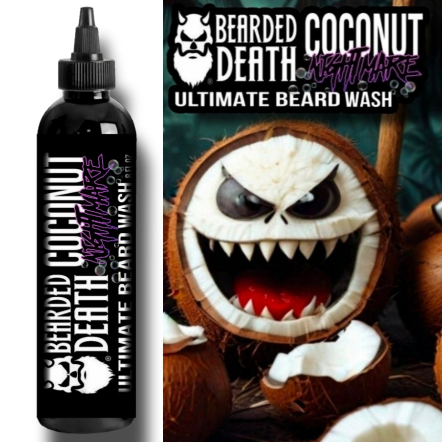 BEARDED DEATH COCONUT NIGHTMARE ULTIMATE BEARD WASH 8 oz.