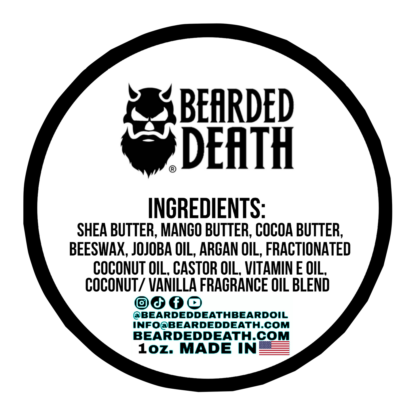 COCONUT NIGHTMARE ULTIMATE BEARD BALM 1 oz