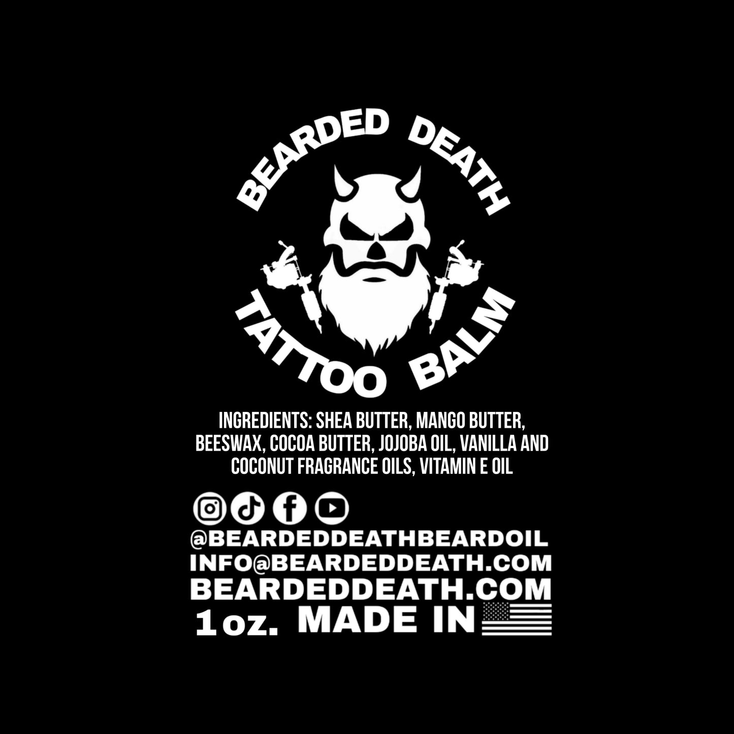 Bearded Death Tattoo Balm 1 oz.