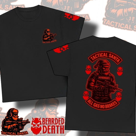 Tactical Santa/ Bearded Death All Gas No Breaks Collaboration T Shirt