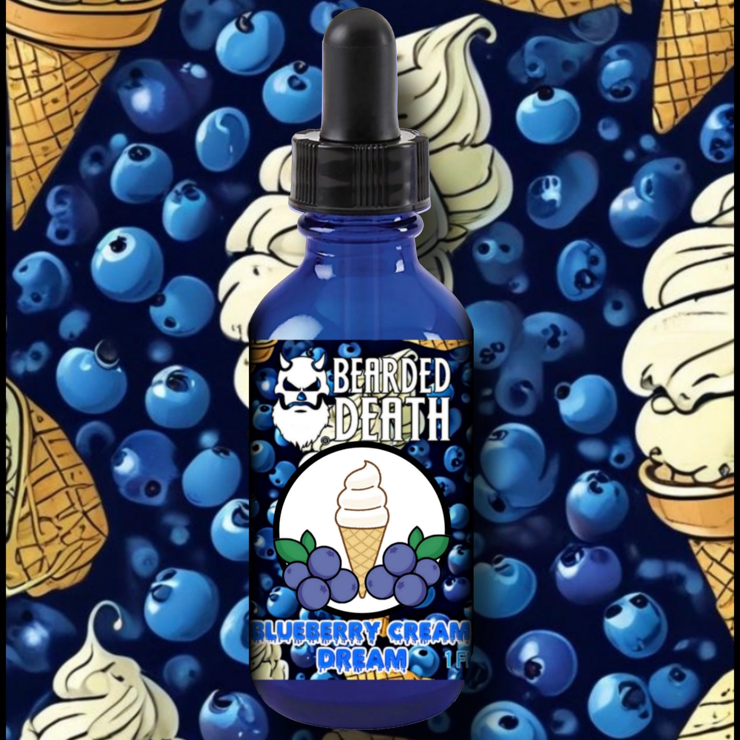 BEARDED DEATH BLUEBERRY CREAM DREAM BEARD OIL 1 oz.